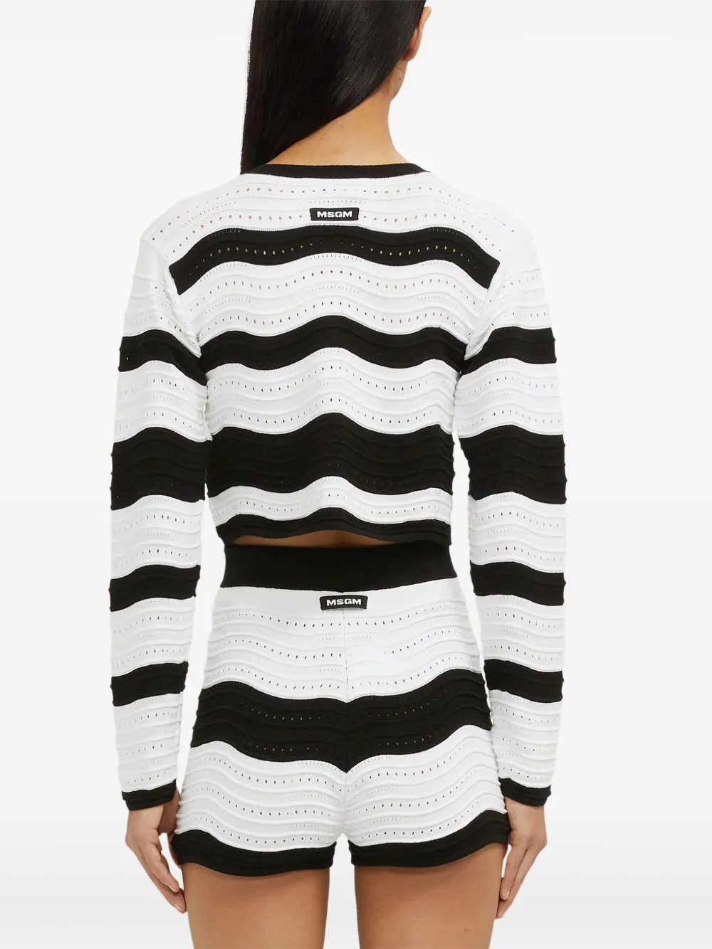 MSGM Vest met golvend patroon Zwart
