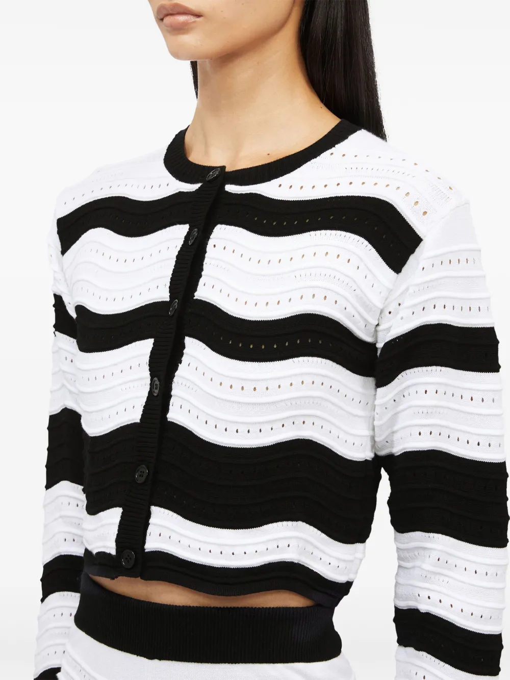 MSGM Vest met golvend patroon Zwart