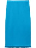 MSGM ribbed midi skirt - Blue
