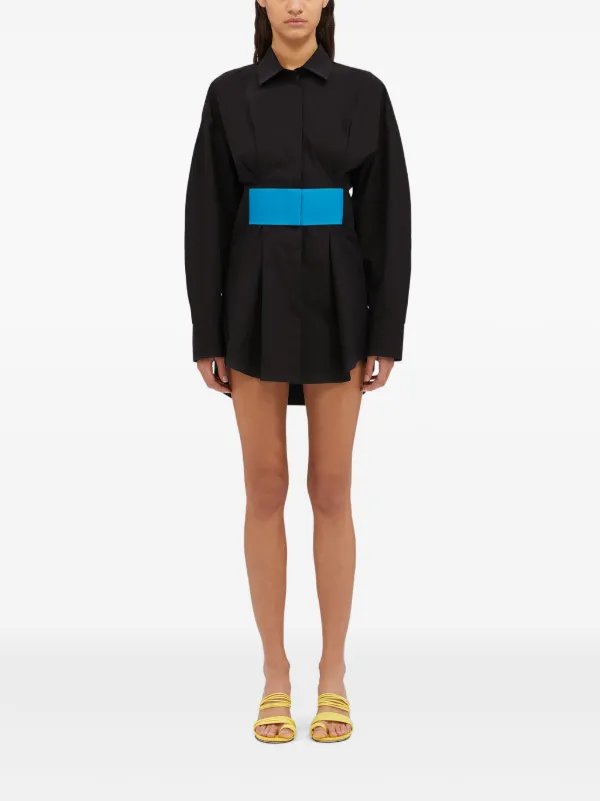 MSGM ミニドレス MSGM ミニシャツドレス | ブラック | FARFETCH JP