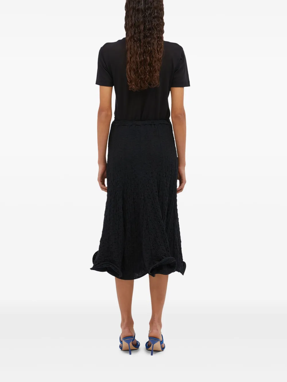 MSGM Rok met gekreukt effect Zwart