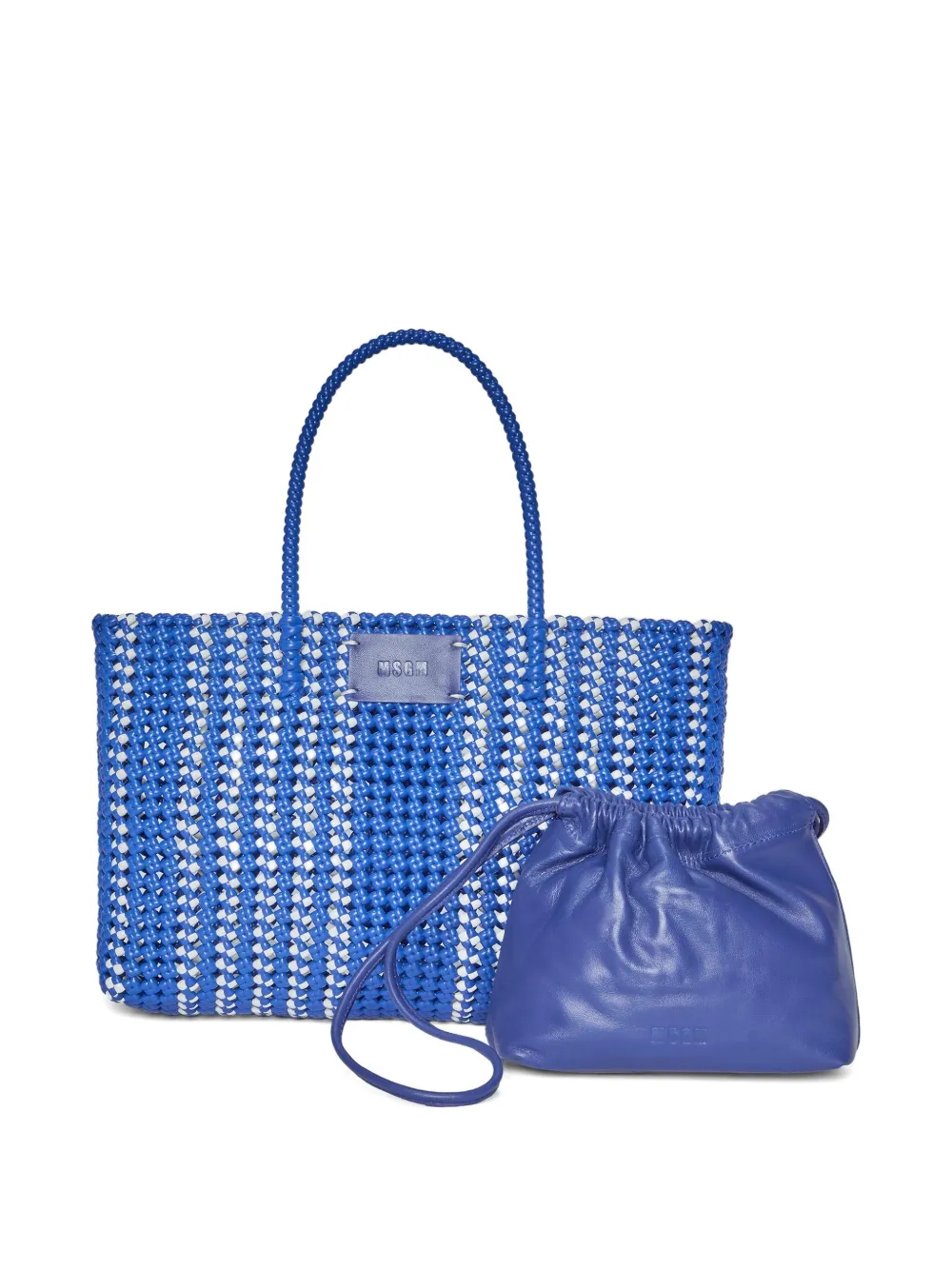 MSGM Geweven shopper Blauw