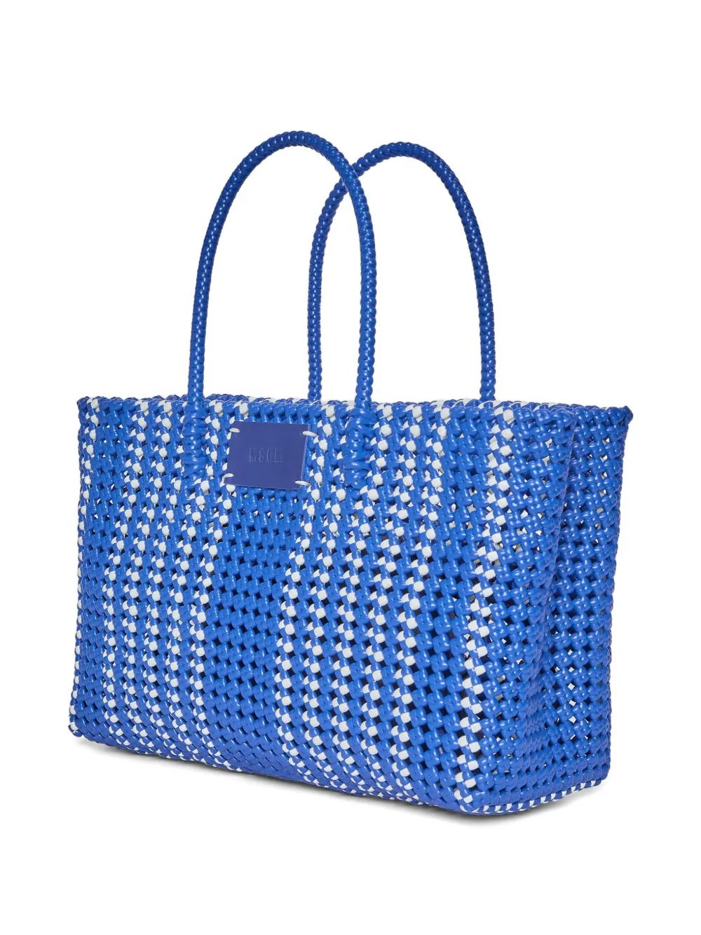 MSGM Geweven shopper Blauw