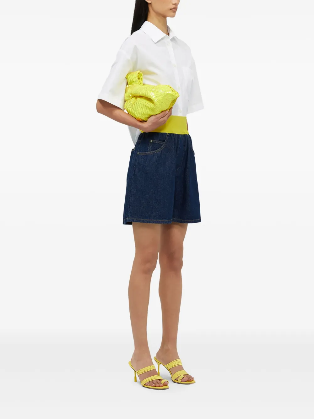 MSGM Shorts met borduurwerk Blauw