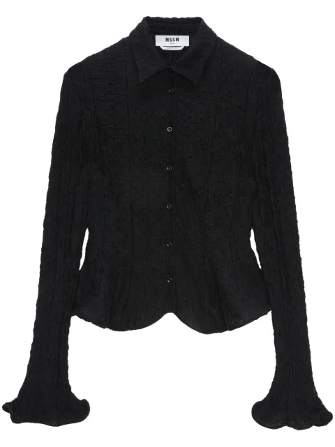 MSGM crinkle-effect shirt
