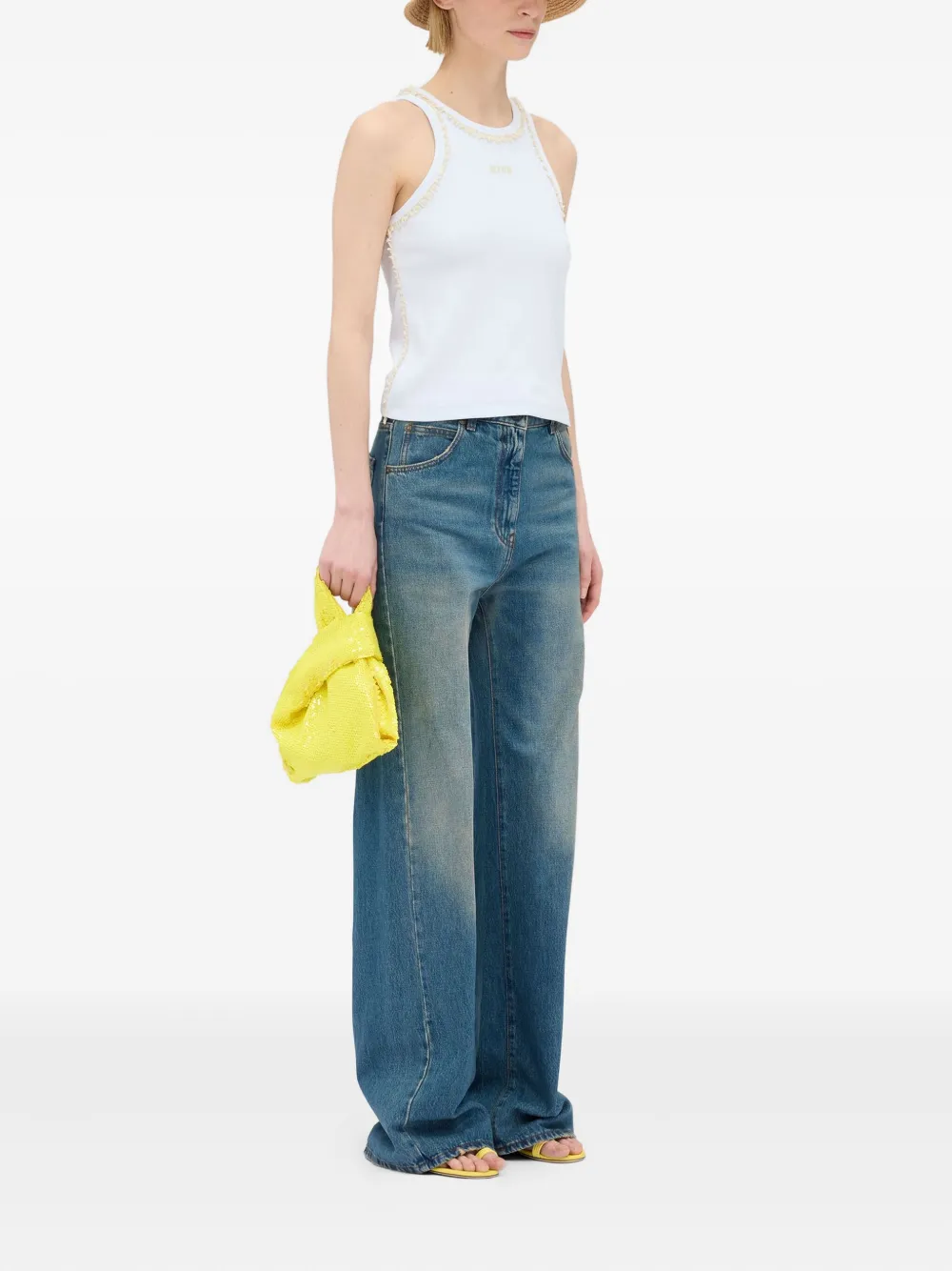MSGM camiseta con logo bordado | Chalecos y camisetas | Image 2