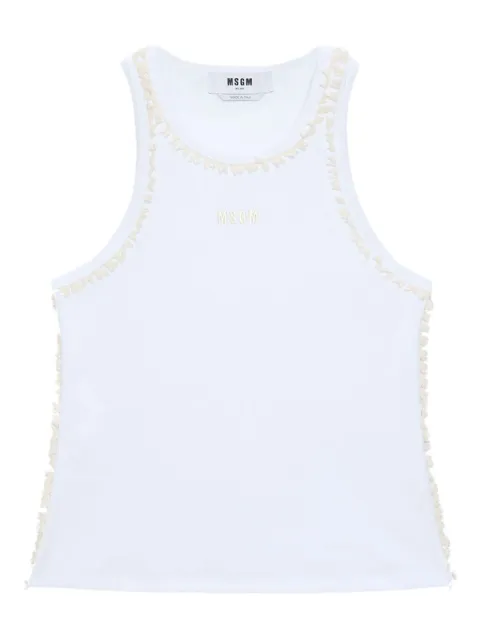 MSGM logo-embroidered tank top 