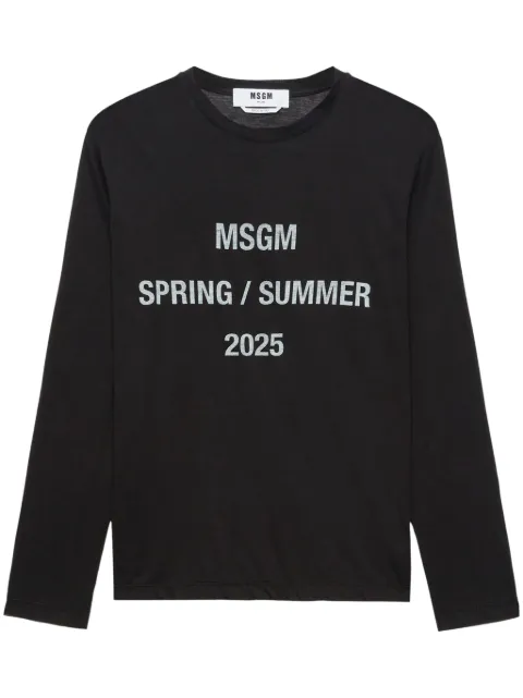 MSGM slogan-print cotton T-shirt