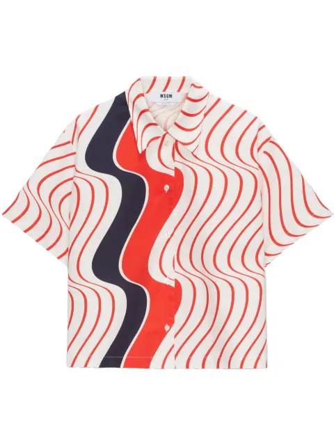 MSGM chemise à imprimé graphique