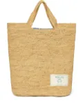 MSGM raffia tote bag - Neutrals
