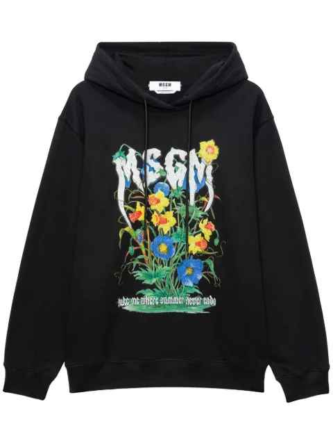MSGM logo-print hoodie