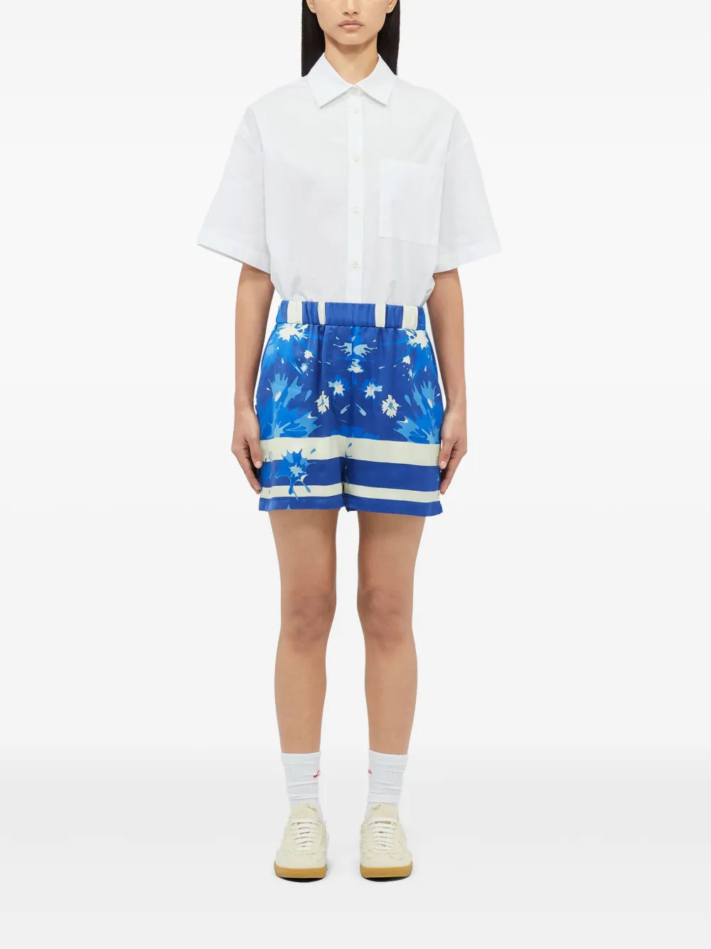 MSGM Shorts met print - Blauw