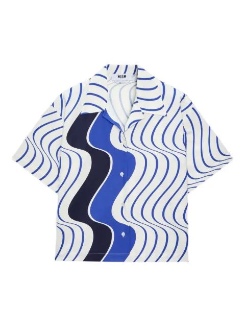 MSGM wave-print shirt 