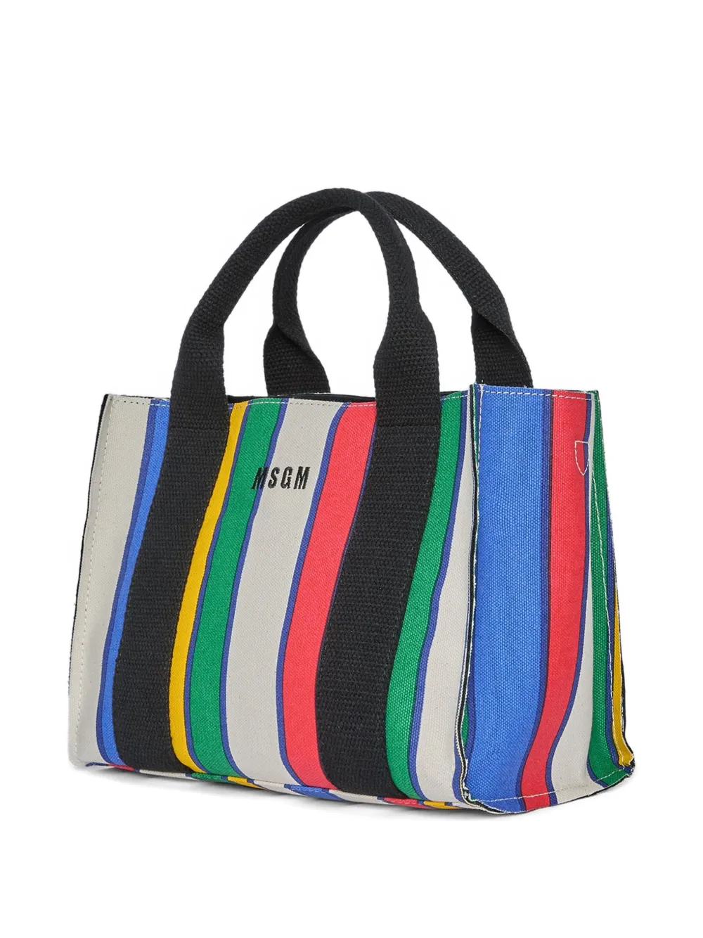 MSGM Gestreepte shopper Zwart