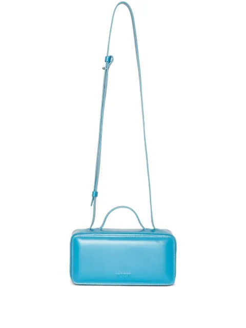 MSGM logo leather cross body bag