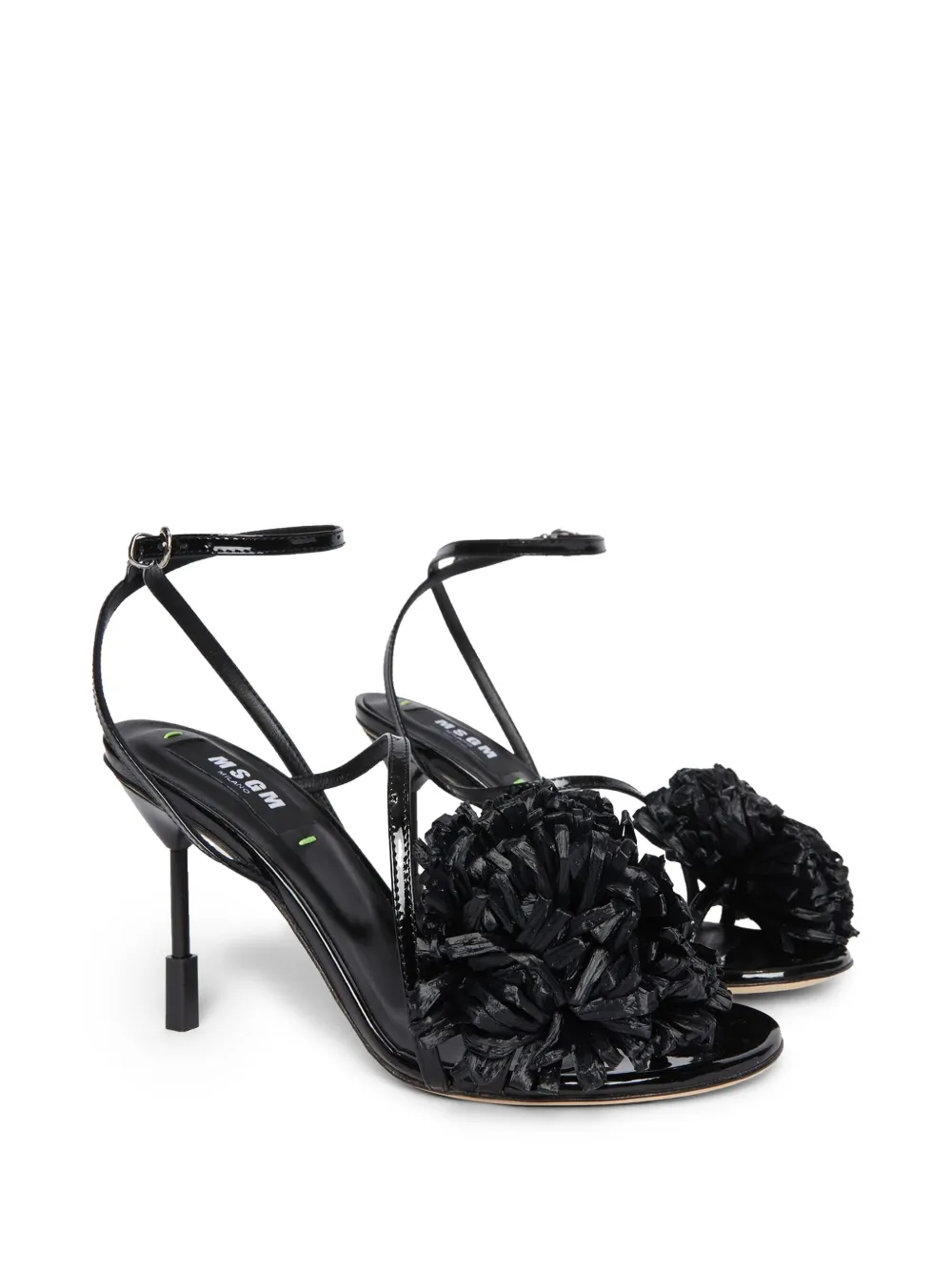 MSGM Sandalen met bloemenapplicatie Zwart