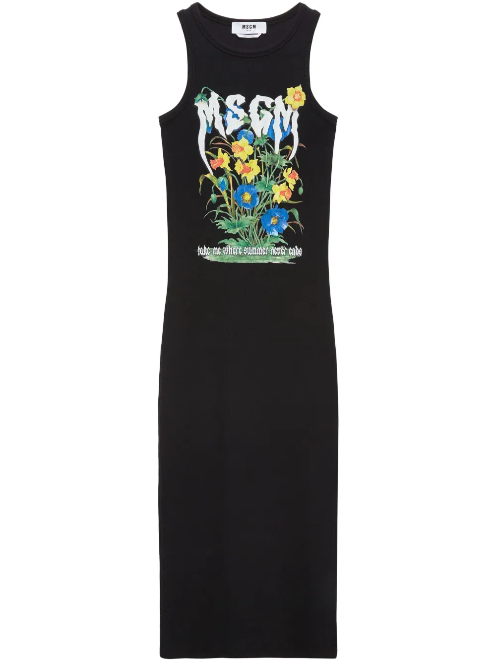 MSGM Abito con logo - Nero