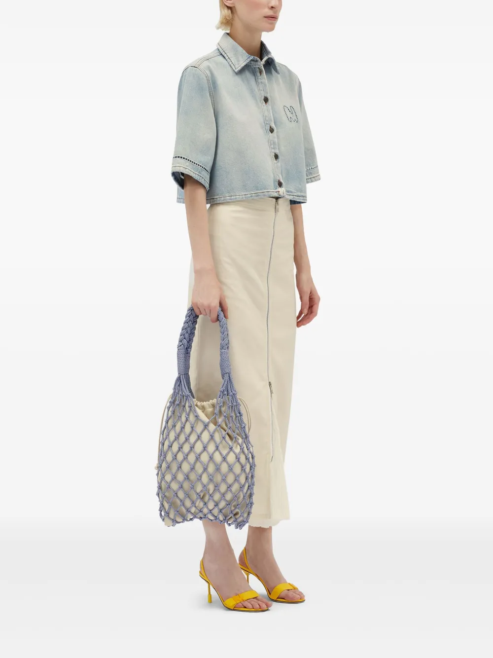 MSGM Shopper met geknoopt detail - Blauw