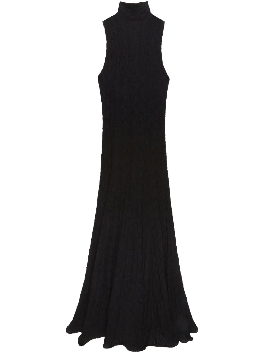 MSGM robe longue à effet froissé | noir | Image 1
