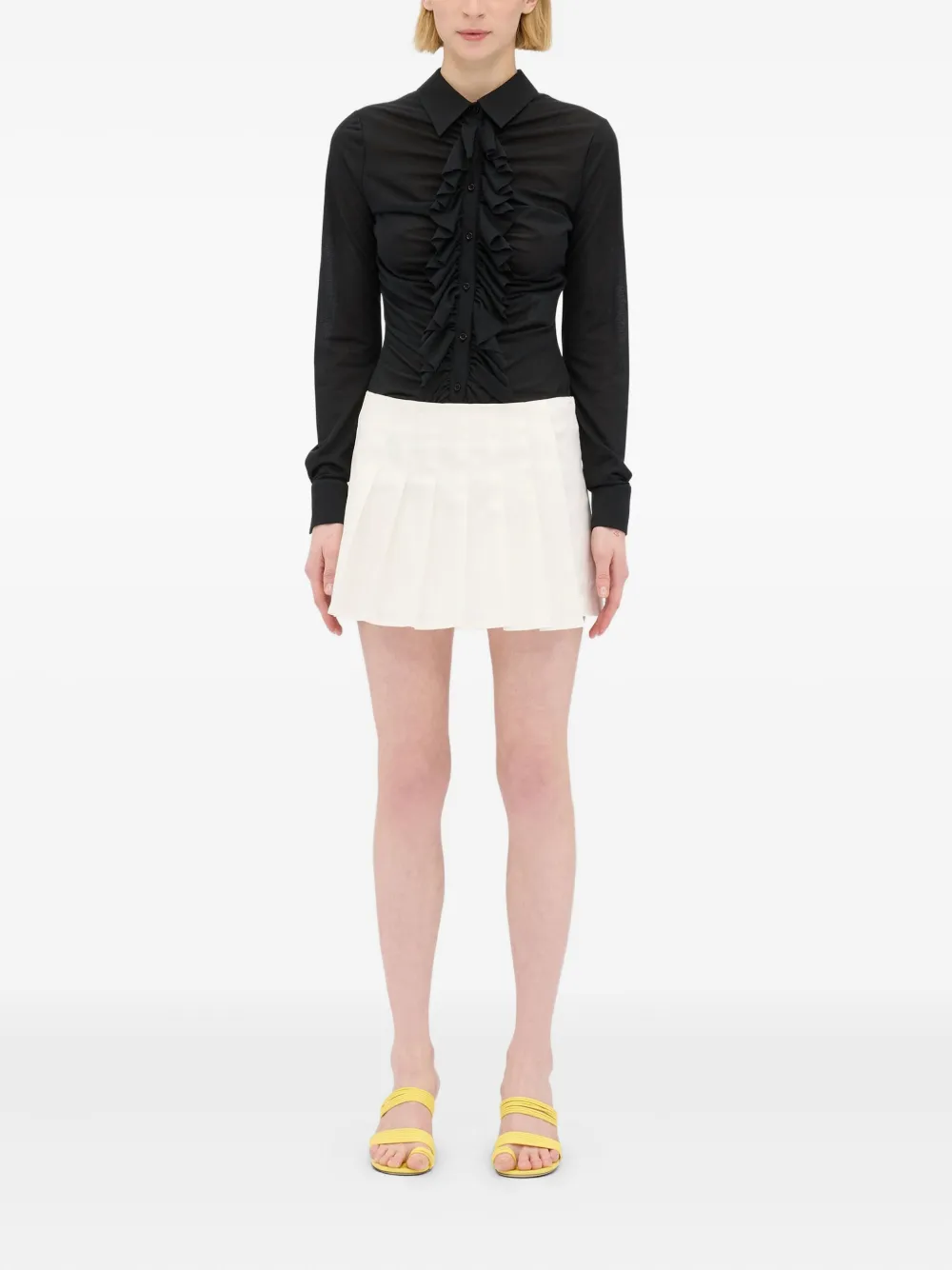 MSGM Geplooide shorts Wit