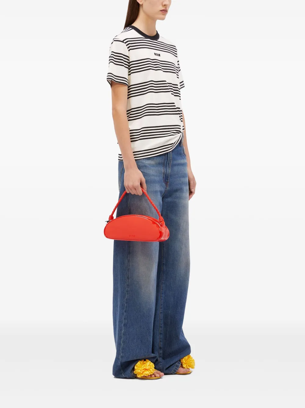 MSGM Shopper met logo-reliëf - Rood