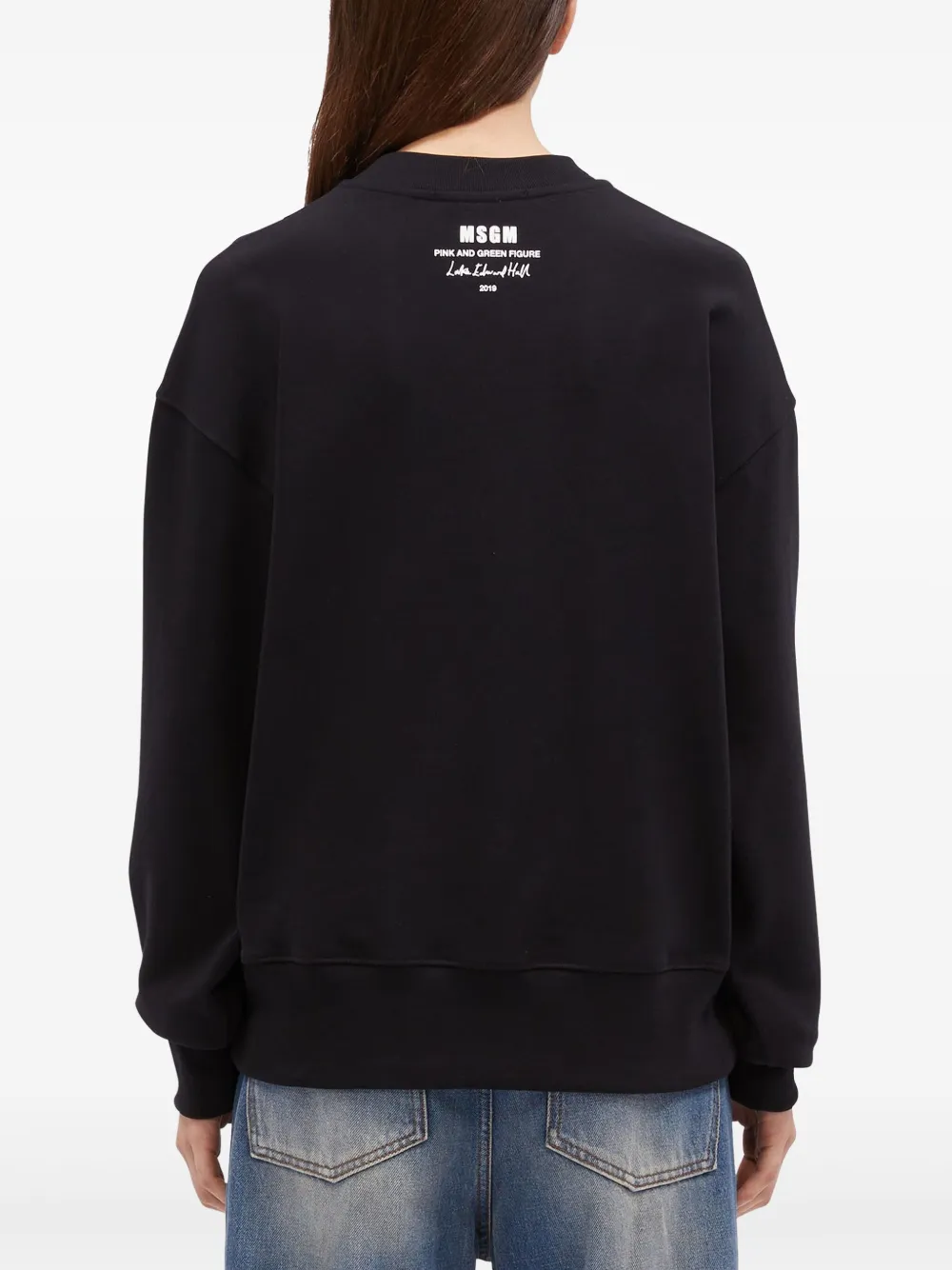 MSGM Sweater met grafische print Zwart