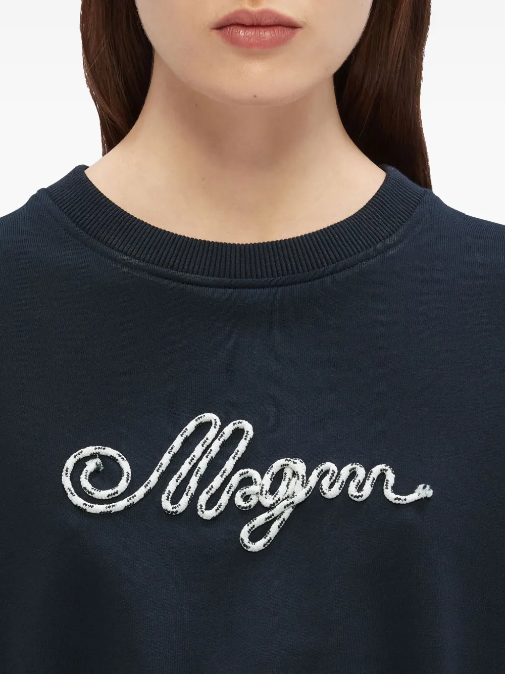 MSGM Sweater met geborduurd logo Blauw