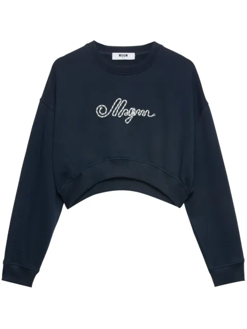 MSGM logo-embroidered sweatshirt