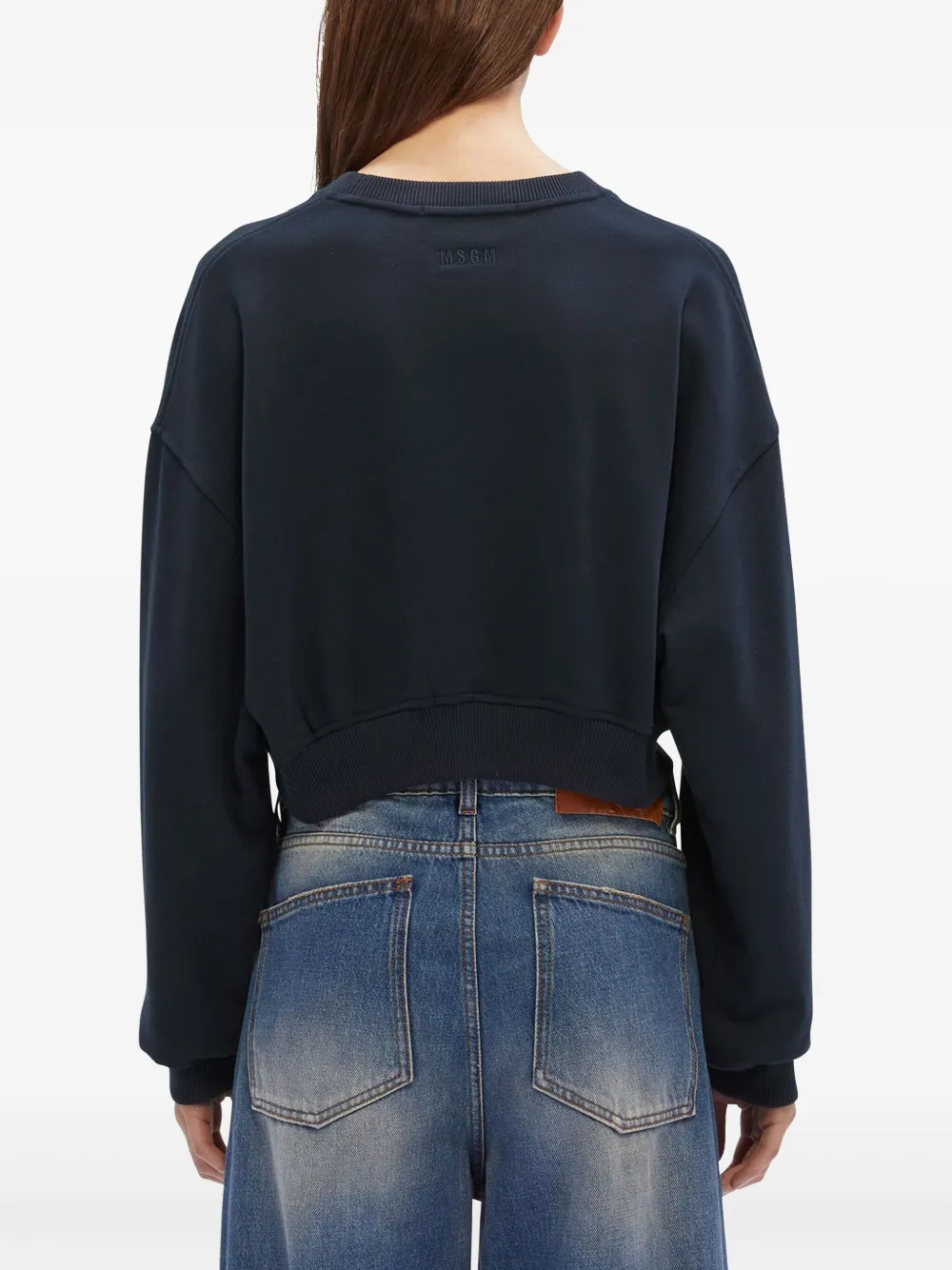 MSGM Sweater met geborduurd logo Blauw