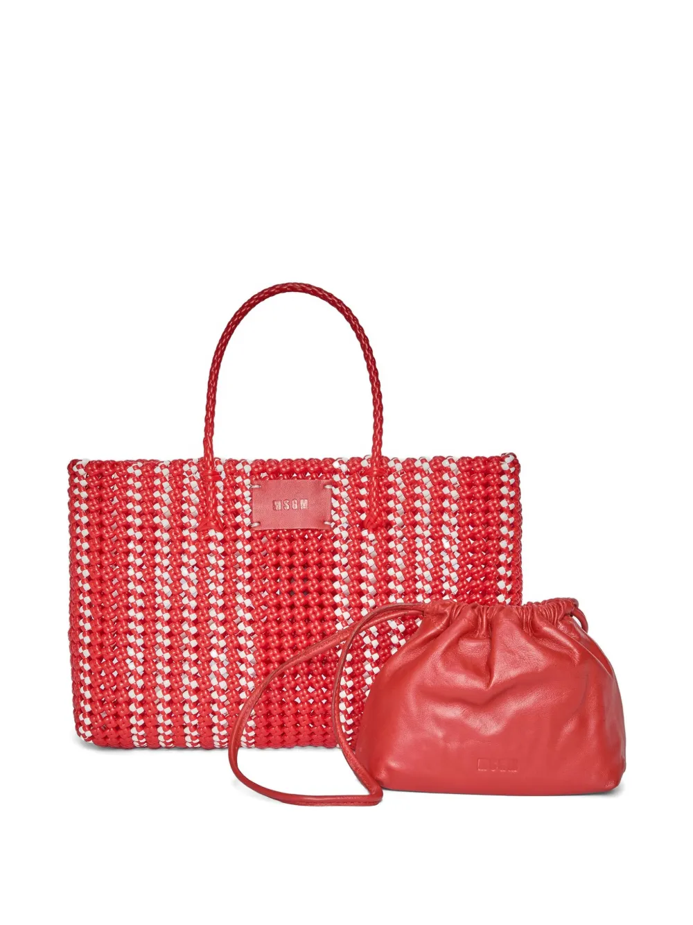 MSGM Shopper met logopatch Rood