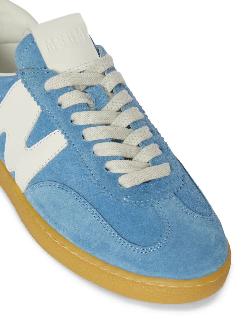 MSGM Retro suede sneakers Blue