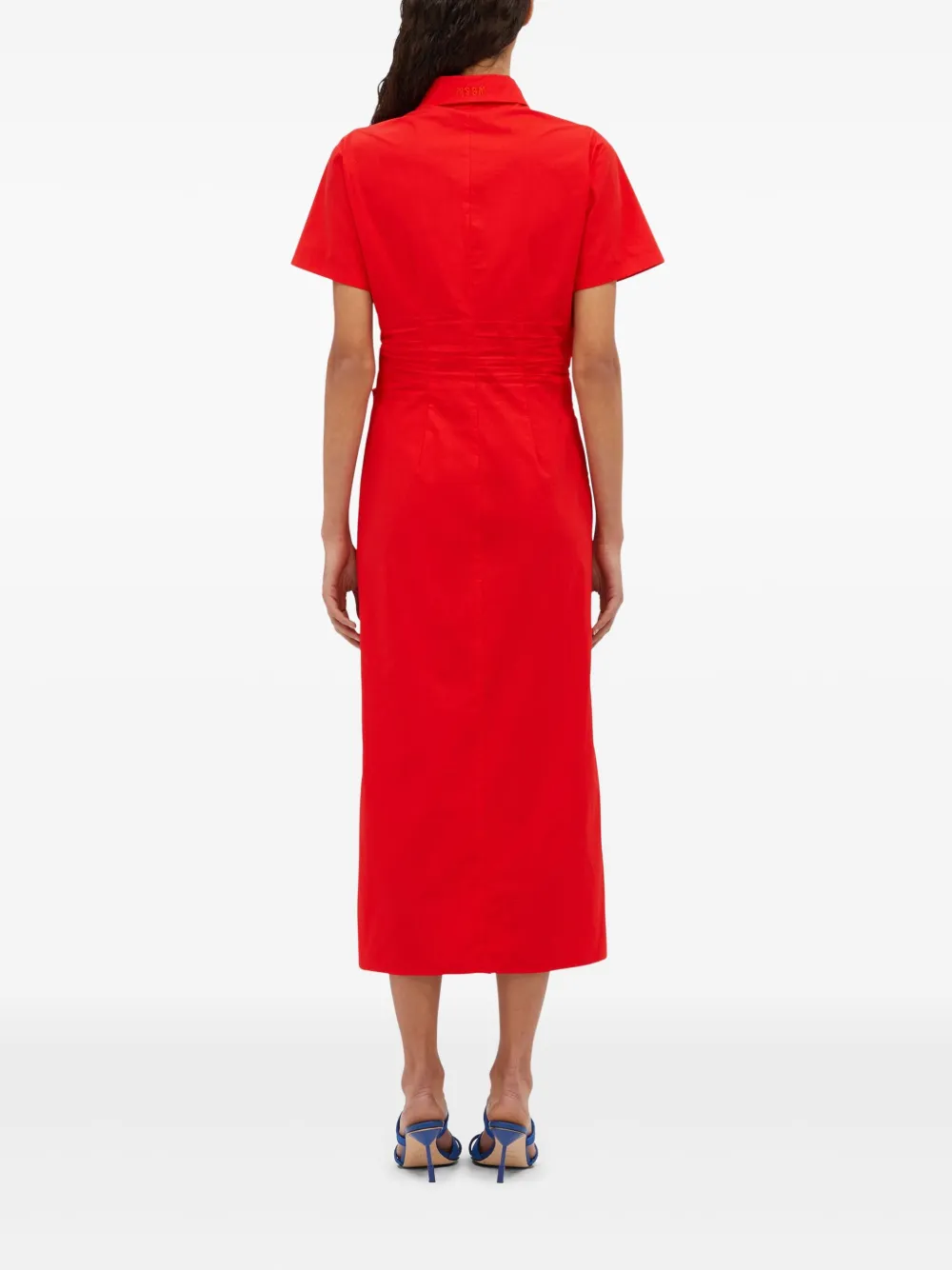 MSGM Uitgesneden blousejurk Rood