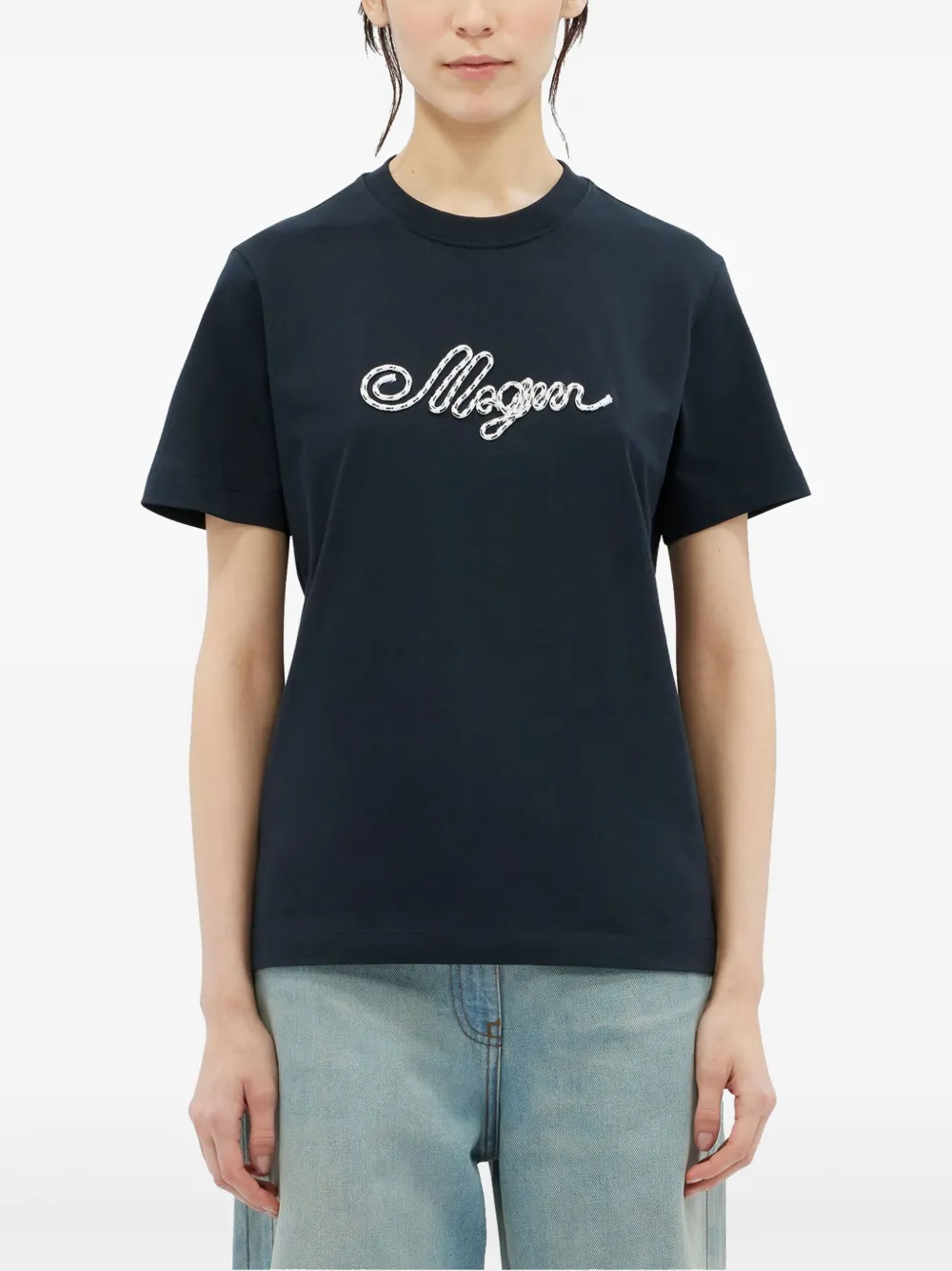 MSGM T-shirt met logopatch Blauw