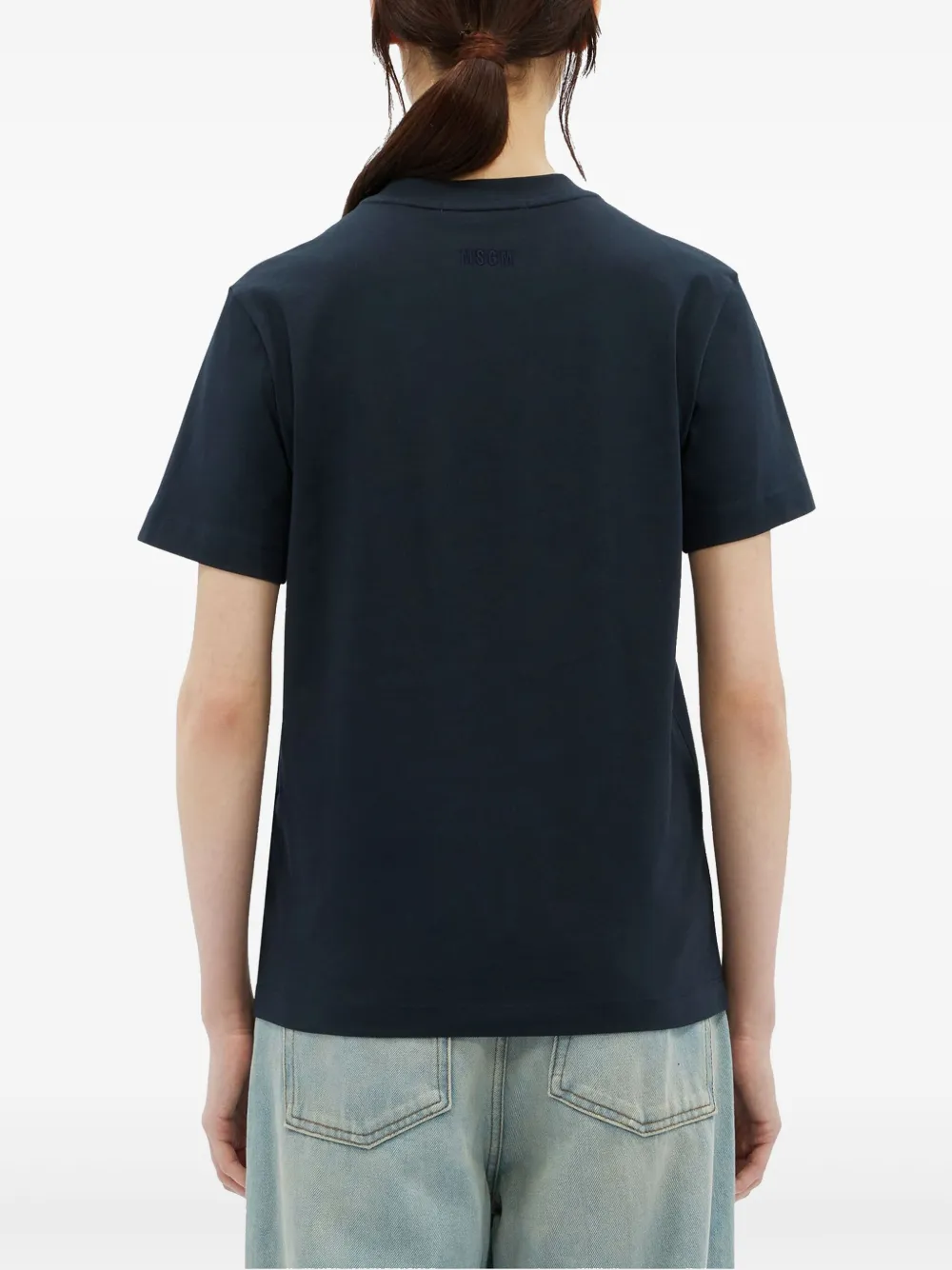 MSGM T-shirt met logopatch Blauw