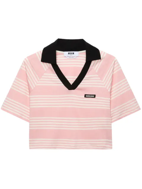 MSGM striped polo shirt