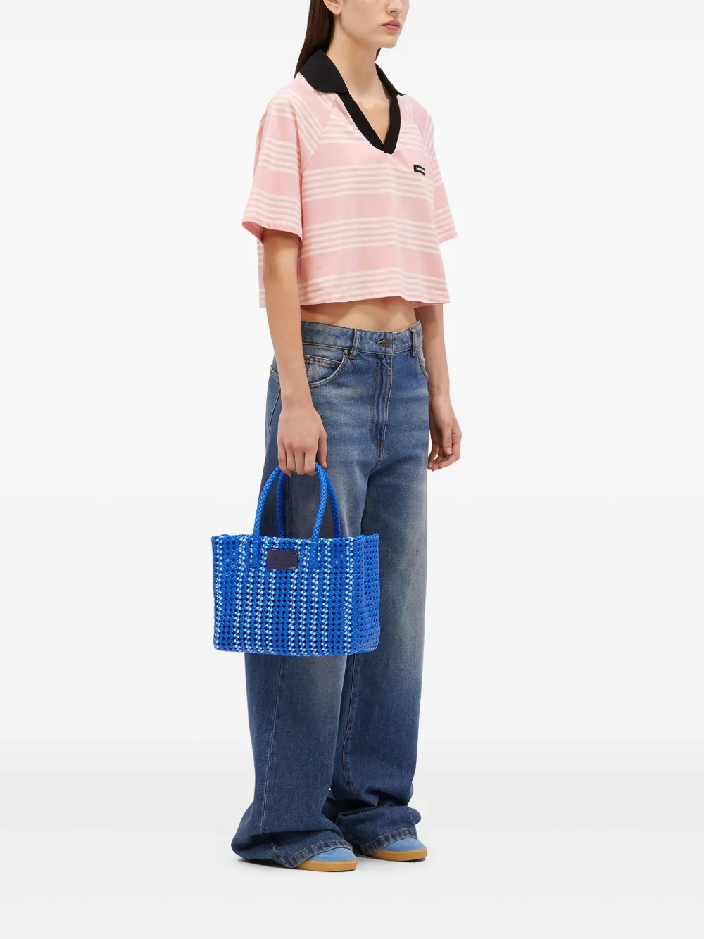 MSGM Gestreept poloshirt - Roze