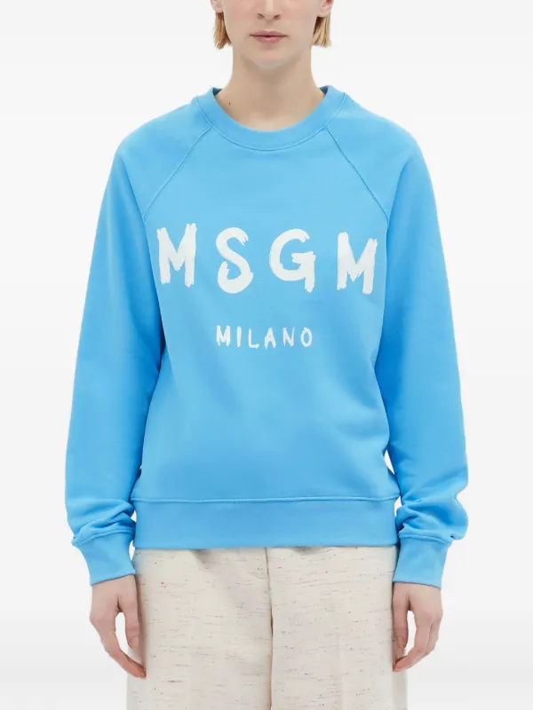MSGM|SWEATSHIRTS (3640MM119 247000 89) MSGM Cotton Sweatshirt | Blue | FARFETCH