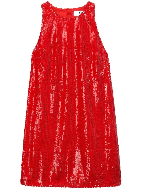 MSGM vestido corto bordado con lentejuelas