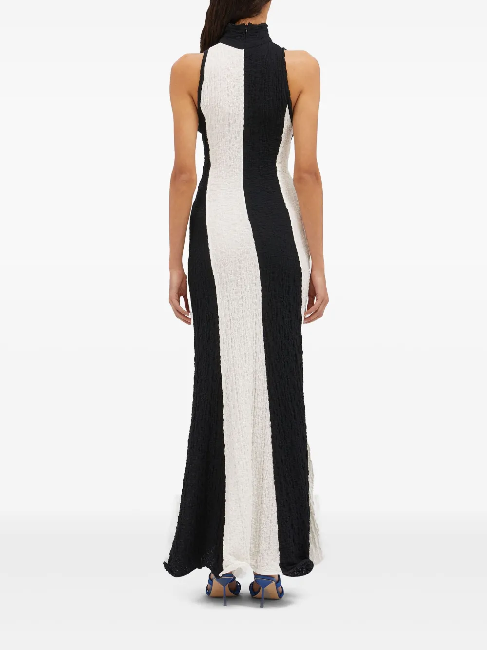 MSGM Gestreepte maxi-jurk Zwart