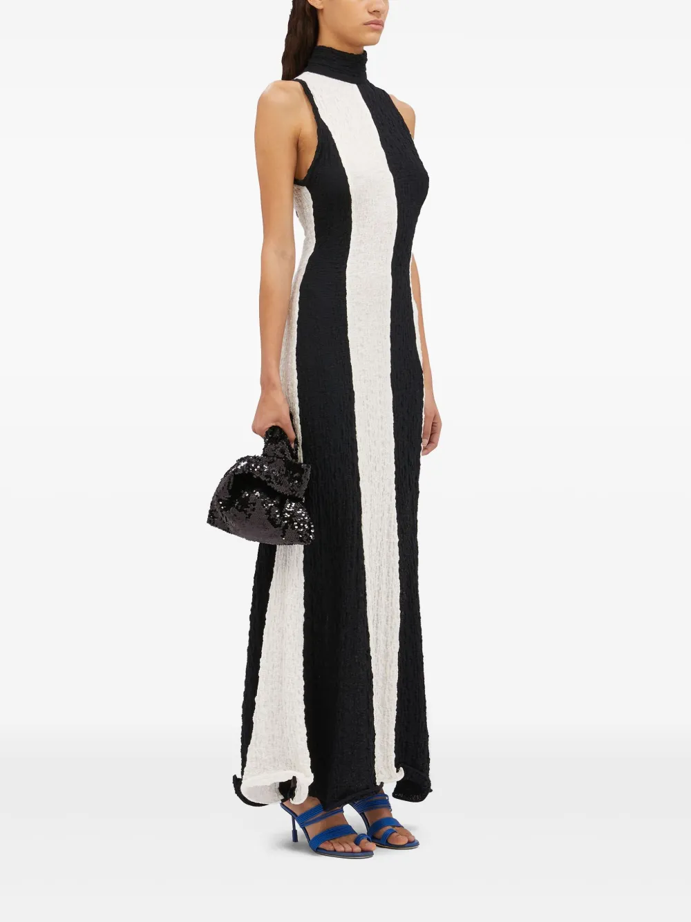 MSGM Gestreepte maxi-jurk Zwart