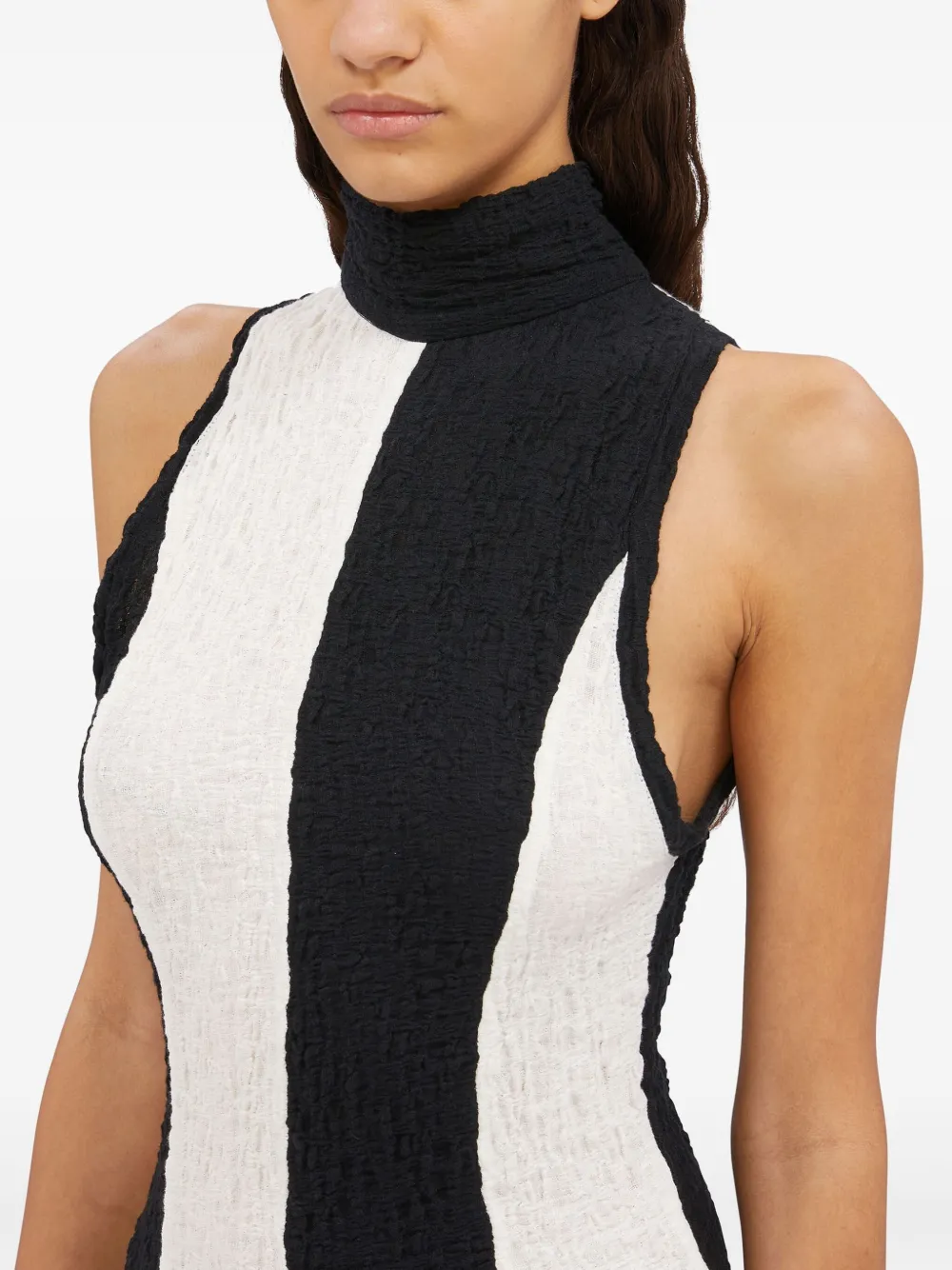 MSGM Gestreepte maxi-jurk Zwart