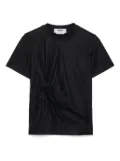 MSGM gathered cotton t-shirt - Black