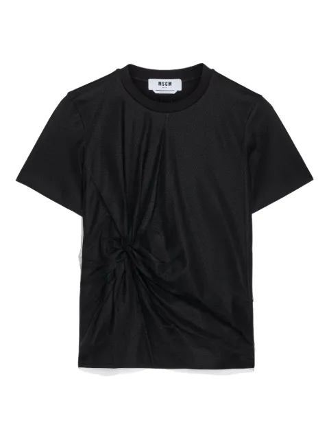 MSGM gathered cotton t-shirt