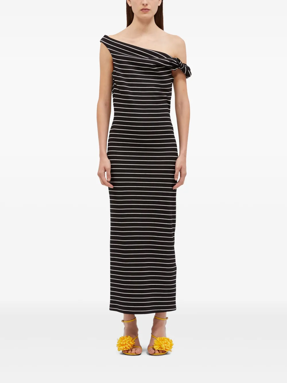 MSGM Maxi-jurk met geknoopt detail - Zwart