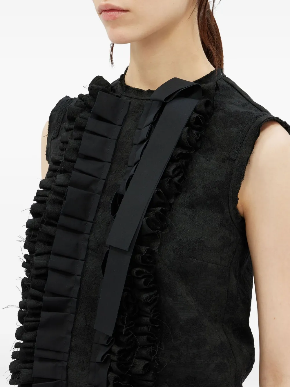MSGM Top met ruches Zwart