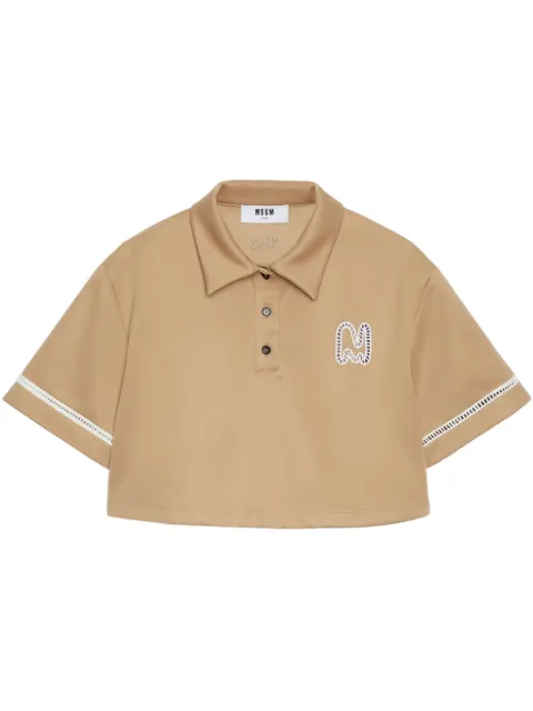 MSGM logo-print polo top