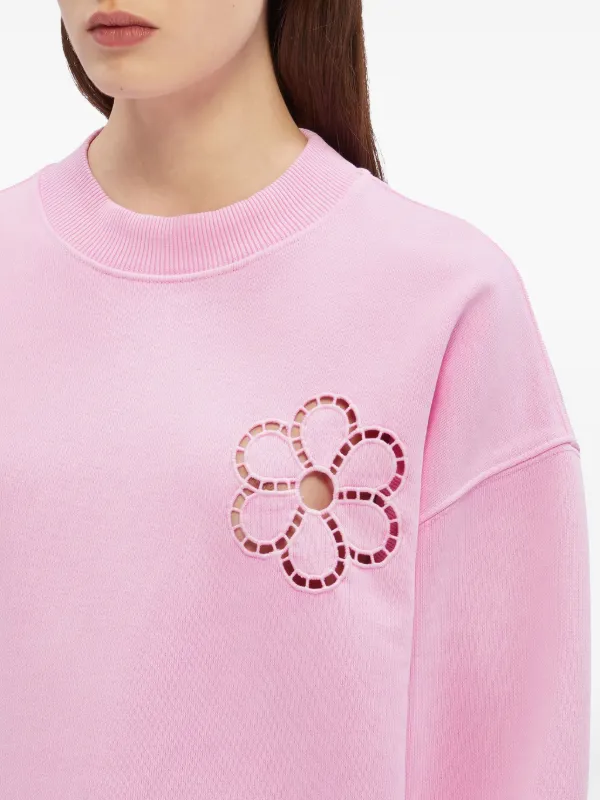 MSGM - MSGMスウェット　花柄 MSGM フラワーエンブロイダリー スウェットシャツ | ピンク