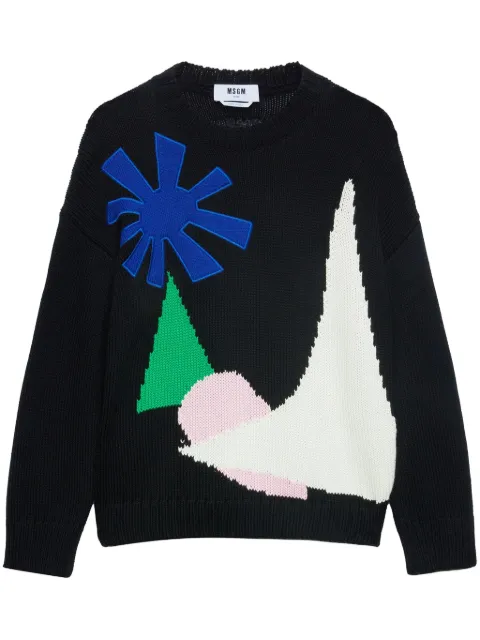 MSGM patterned-intarsia jumper