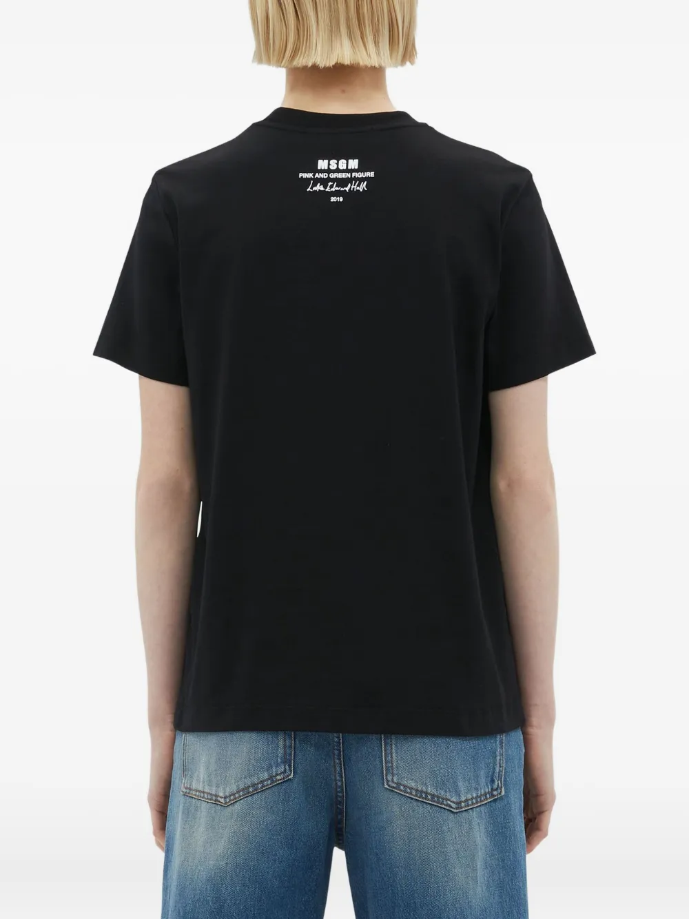 MSGM T-shirt met geborduurd patroon Zwart