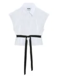 MSGM cotton cropped shirt - White